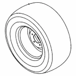 Ariens/Gravely Wheel & Tire Assembly 20X10.00-10 OEM #07100003