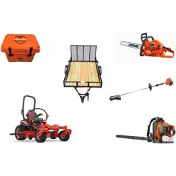 Caliber Trailer Mfg. GE571 Gravely Mower Bundle - Pro Turn ZX 48 Zero Turn 350BT Blower SRM-225 Trimmer