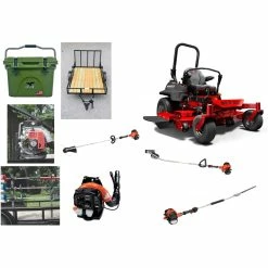 Caliber Trailer Mfg. GE703 Gravely Mower Bundle - PT-260 Zero Turn PB-770T Blower SRM-2620T Trimmer