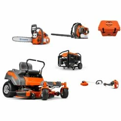 Generac GP6 Husqvarna Mower Bundle - Z248F Zero Turn 350BT Blower 7677 Generator
