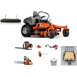 Caliber Trailer Mfg. HH4224 Estate Bundle 54 Husqvarna MZ 54 Zero Turn Mower Bundle