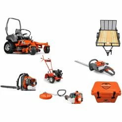 Caliber Trailer Mfg. HH4175 Husqvarna Mower Bundle - MZ 61 Zero Turn TW17116DMN Tiller 122HD60 Hedge Trimmer