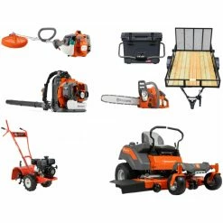 Caliber Trailer Mfg. HH4241 Husqvarna Mower Bundle - Z254F Zero Turn 150BT Blower TW17116DMN Tiller