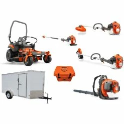 Cynergy Cargo LLC HH534 Husqvarna Mower Bundle - Z454 Zero Turn 560BTS Blower 6x12 Enclosed Trailer