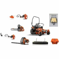 Caliber Trailer Mfg. HH565 Husqvarna Mower Bundle - Z454 Zero Turn 350BT Blower 550 XP Chainsaw