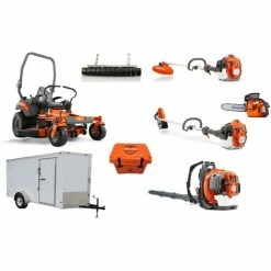 Cynergy Cargo LLC HH566 Husqvarna Mower Bundle - Z454 Zero Turn 560BTS Blower 6x12 Enclosed Trailer