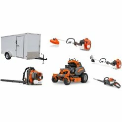 Cynergy Cargo LLC HH712 Husqvarna Mower Bundle - V554 Stand On 350BT Blower 6x12 Enclosed Trailer