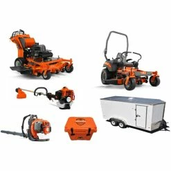Cynergy Cargo LLC HH739 Husqvarna Mower Bundle - W552 Hydro Walk Z454 Zero Turn 7x16 Enclosed Trailer