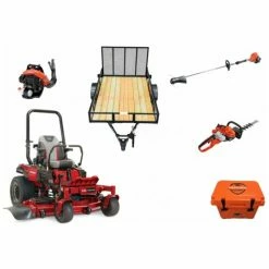 Caliber Trailer Mfg. TE560 Toro Mower Bundle - Titan HD 2000 60 Zero Turn PB-580T Blower SRM-225 Trimmer
