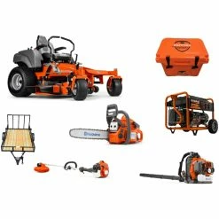 Caliber Trailer Mfg. TNB1 Husqvarna Mower Bundle - MZ 54 Zero Turn 350BT Blower 525LK Trimmer